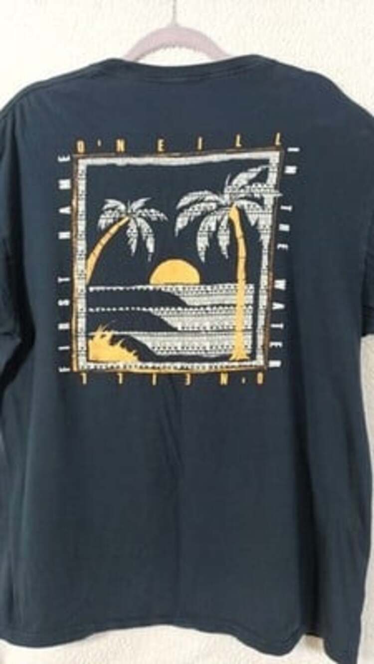 O'Neill Navy Blue 2-Sided Graphic T Shirt Men's Size XL Palm Tree Sunset Modern - Picture 9 of 9